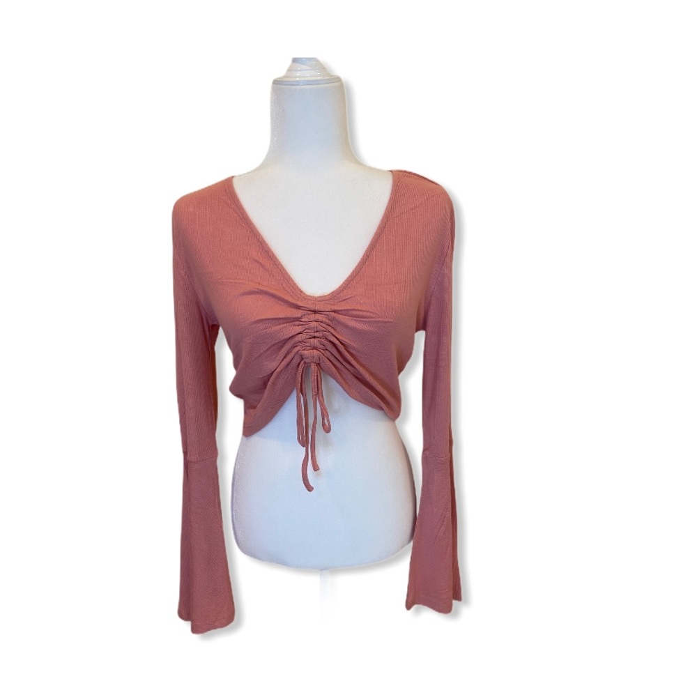 Jack by BB Dakota Leia Trumpet Sleeve Crop Top NWT